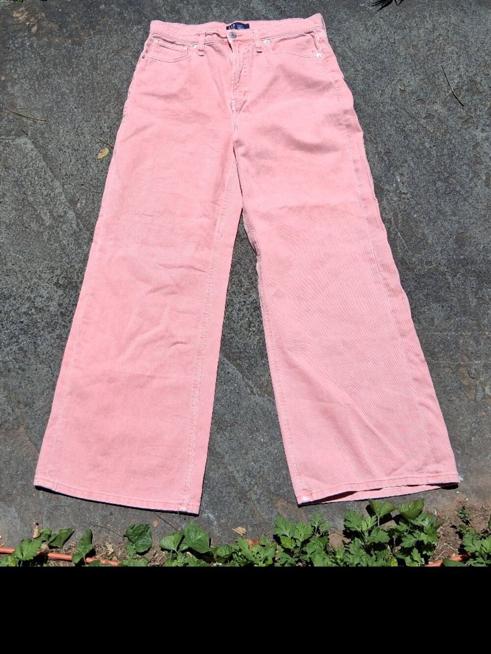 GAP Pale Pink Wide Leg Jeans 10 30R